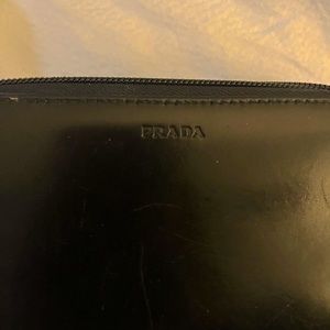 Prada black wallet with zipper